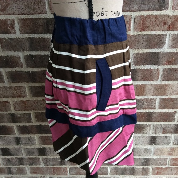 Maeve Ellery Striped Skirt 0 Petite - Picture 3 of 6
